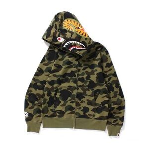 Bape Green Performance Jacket with Signature Camo